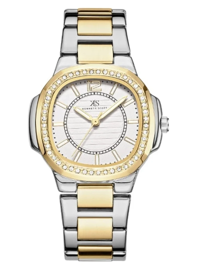 KENNETH SCOTT Stainless Steel Analog Watch K24507-TBTW - 38 mm