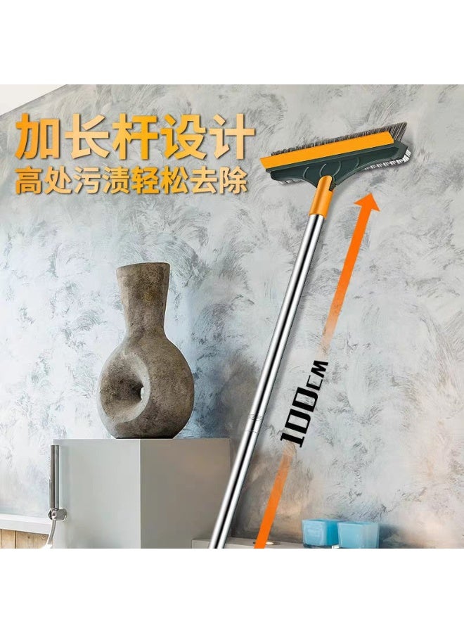 3-in-1 Brush and Mop Silicone Magico This 3-in-1 brush and mop features smooth movement, with one end acting as a brush and the other as a mop. It reaches tight spaces that are difficult to access with a regular brush. It cleans all types of flooring: ceramic, marble, porcelain, and wood easily and efficiently. It also includes a brush for cleaning windows, aluminum kitchens, and glass. Brush and mop dimensions: 23 cm - Image 2