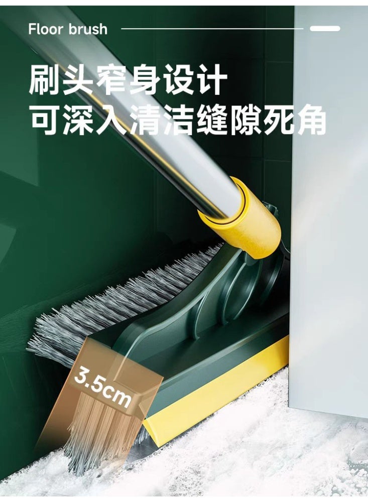 3-in-1 Brush and Mop Silicone Magico This 3-in-1 brush and mop features smooth movement, with one end acting as a brush and the other as a mop. It reaches tight spaces that are difficult to access with a regular brush. It cleans all types of flooring: ceramic, marble, porcelain, and wood easily and efficiently. It also includes a brush for cleaning windows, aluminum kitchens, and glass. Brush and mop dimensions: 23 cm - Image 3