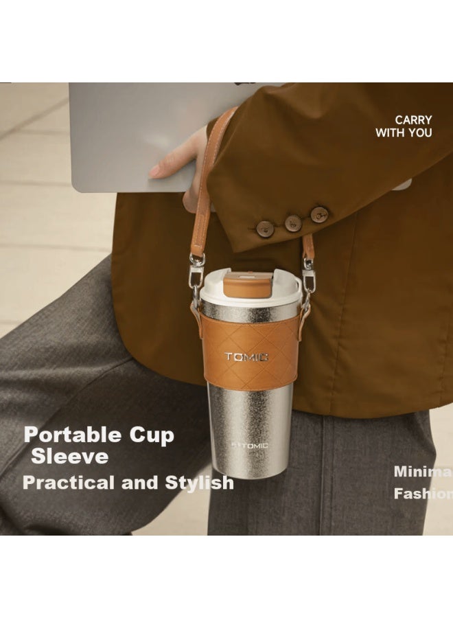 Tomic Pure Titanium Insulated Coffee Mug Portable Large Capacity Covered Water Bottle Holiday Outdoor Birthday Gift - Image 4
