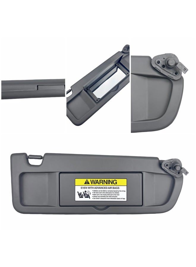 GlymXia Pair of Left and Right Sun Visors with retiners and Screws for Honda Civic 2006 2007 2008 2009 2010 2011 (Dark Gray) - Image 3