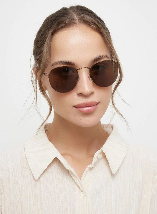 30Sundays  30Sundays RETRO,Unisex Sunglasses, Round Sunglasses, UV Protection: UV400 (Brown,Brown)  | Best Price UAE