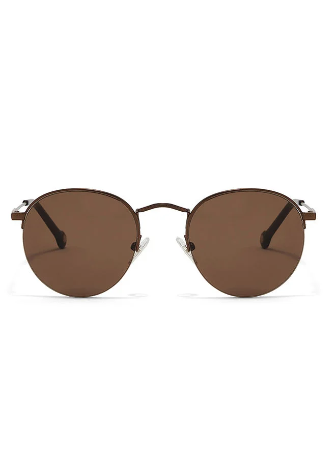 30 سندايز 30Sundays RETRO,Unisex Sunglasses, Round Sunglasses, UV Protection: UV400 (Brown,Brown)