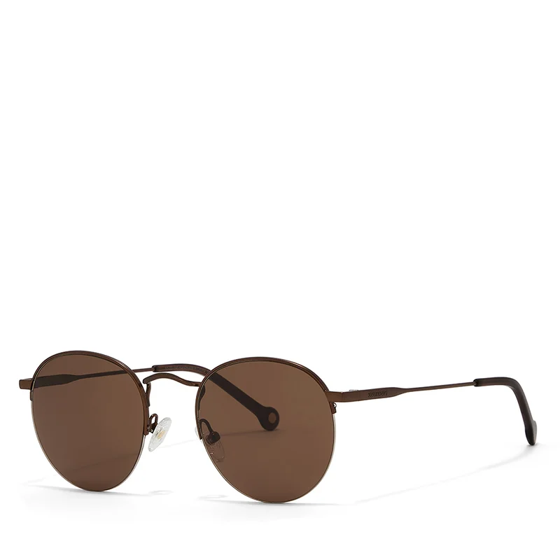 30 سندايز 30Sundays RETRO,Unisex Sunglasses, Round Sunglasses, UV Protection: UV400 (Brown,Brown)