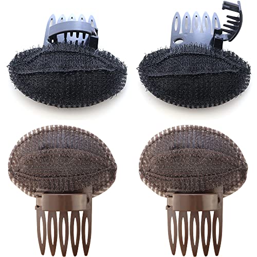 TCOTBE 4 Pcs Women's Puff Hair Volume Base Styling Tool - Invisible Sponge Inserts with Comb for Voluminous Bangs and Front Hair - Image 1