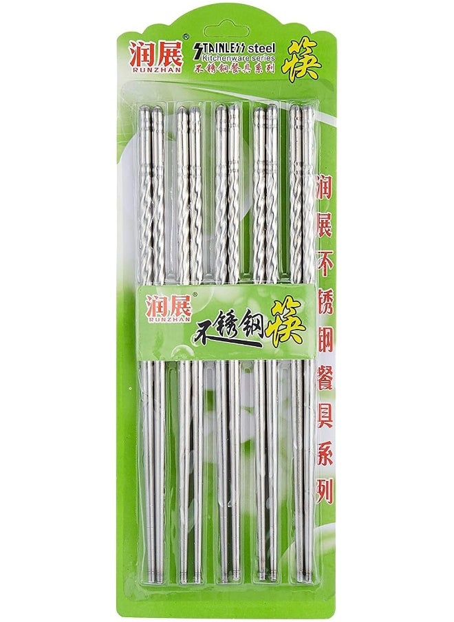 Harmony Harmony Stainless Steel Chopsticks 5 Pairs  - Image 1
