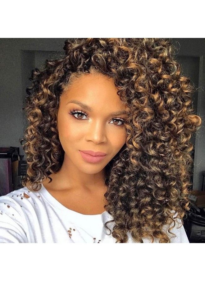 Dansama Gogo Curl Crochet Hair Ocean Wave Crochet Hair Deep Wave Synthetic Braiding Hair Extensions Curly Crochet Hair For Black Women(14 Inch (Pack Of 6) T1B/27 Plus)  - Image 2