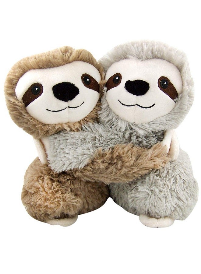 warmies Hugs Duo, Microwavable & Weighted Stuffed Animals, Sloth - Heated Stuffed Animal Plushie for Warmth & Comfort - Cute Soft Plush Toys for Adults & Children (Boys, Girls, Babies & Toddlers) - Image 1