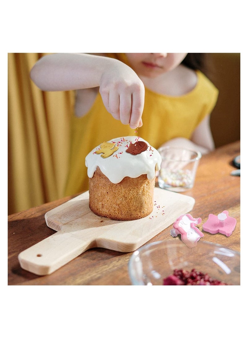 3pcs Cat Shape Cookie Cutters Set - Plastic Animal Biscuit Cutters for Baking, Fondant Cake Decorating Tools - Image 3