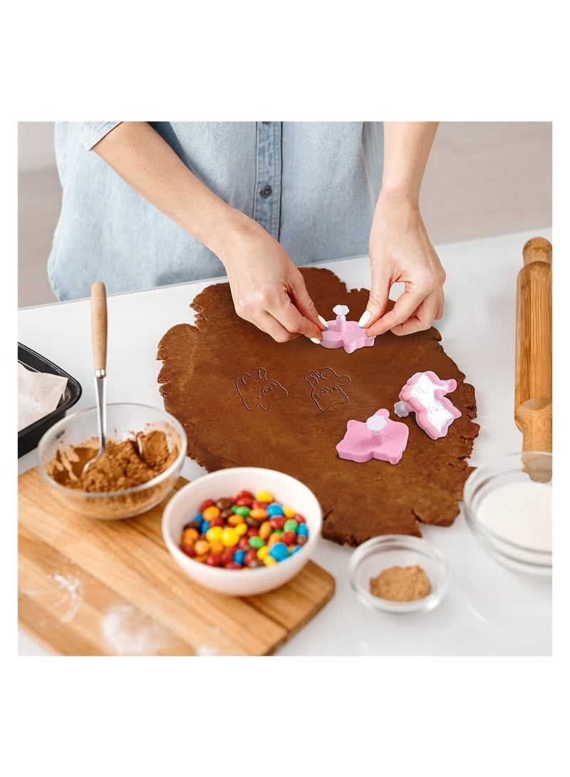 3pcs Cat Shape Cookie Cutters Set - Plastic Animal Biscuit Cutters for Baking, Fondant Cake Decorating Tools - Image 2