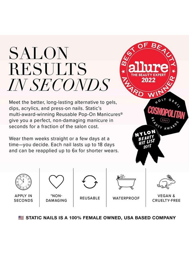 Static Nails Reusable Popon Manicure Setnondamaging Glueon Nails (Toasted Sugar Long Coffin)False Nails With Static Nail Gluenail Setfake Acrylic Press On Nails  - Image 2