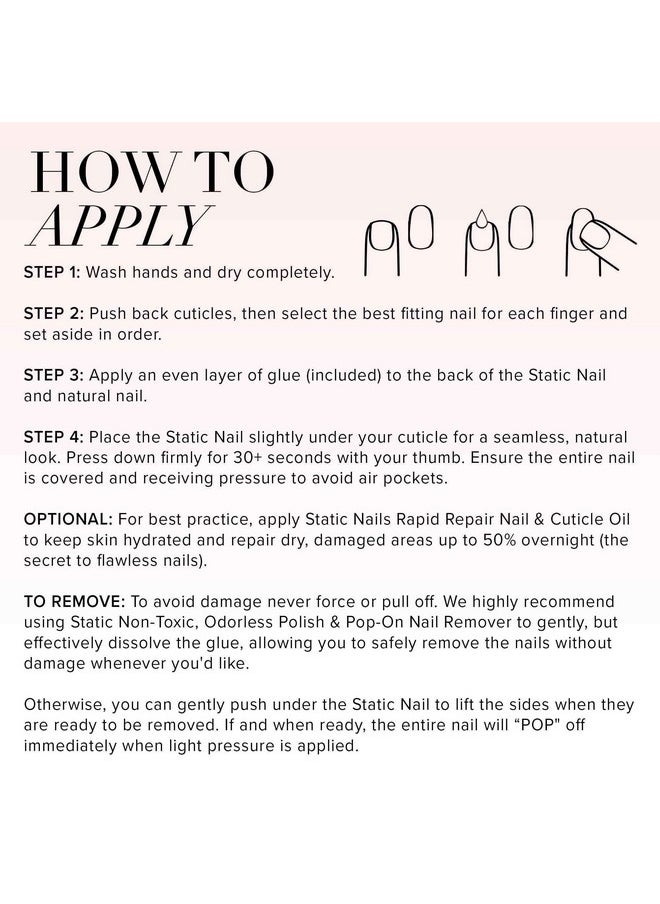 Static Nails Reusable Popon Manicure Setnondamaging Glueon Nails (Toasted Sugar Long Coffin)False Nails With Static Nail Gluenail Setfake Acrylic Press On Nails  - Image 4