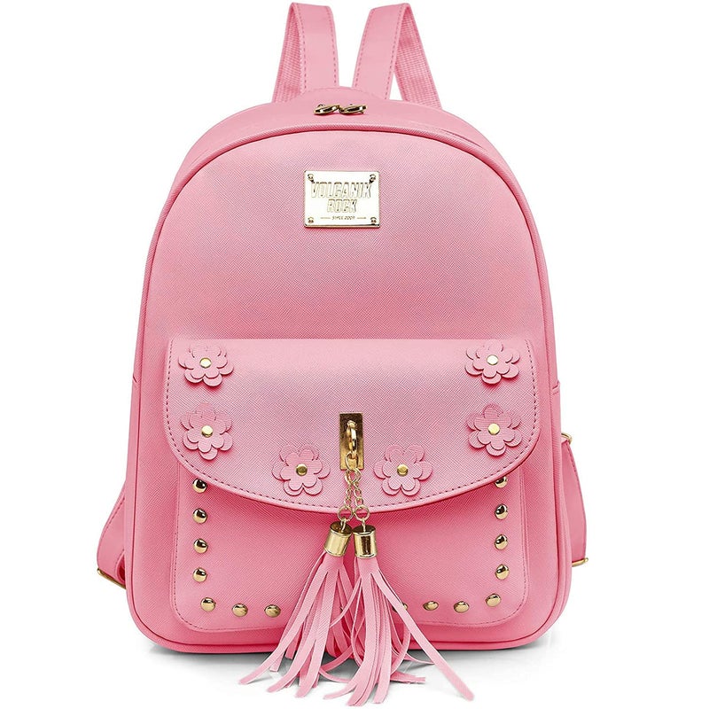 Floky Fashion Girls 3-PCS Fashion Cute Mini Leather Backpack sling & pouch set for Women - Image 2
