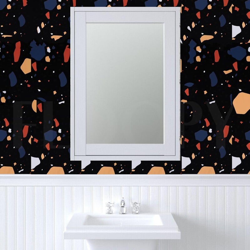 FLETIX Vinyl Peel and Stick Waterproof Wallpaper for Old Furniture Self Adhesive and Removable Surfaces for Home Cabinet Oil Proof Kitchen Countertop Stickers (1, Black Dot(60x200cm)) - Image 4