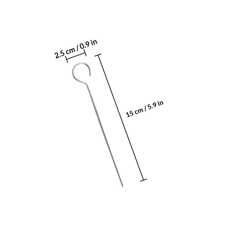 20Pcs Stainless Steel Skewers BBQ Meat Skewers Kitchen Barbecue Skewers Reusable Barbecue Sticks - Image 2