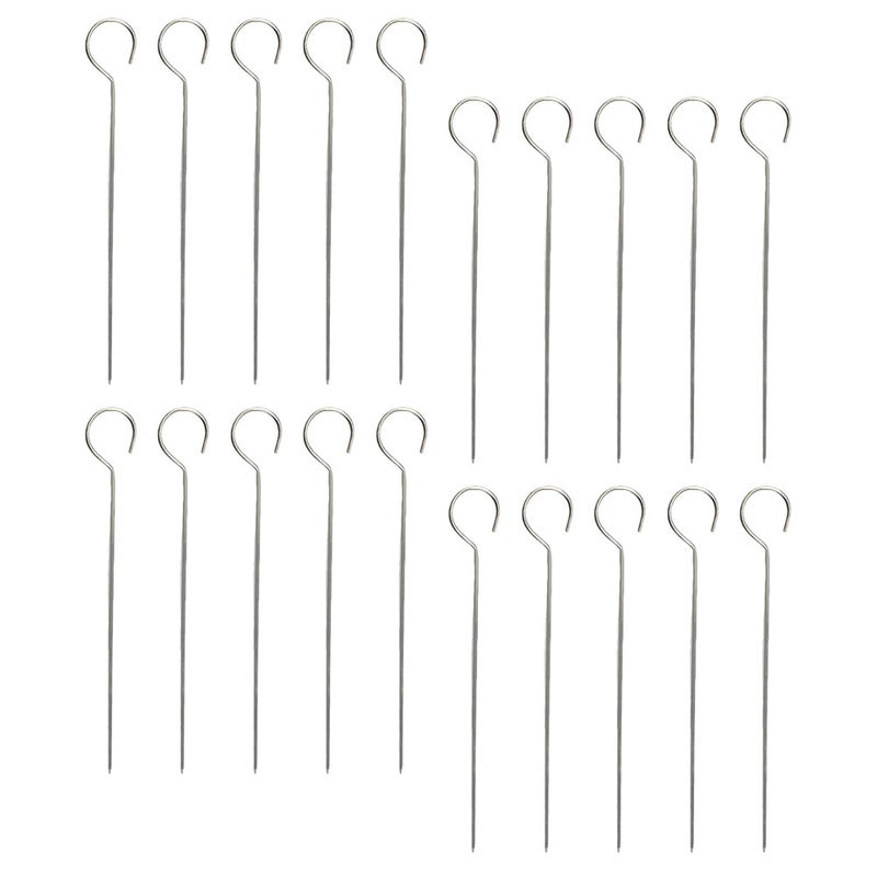 20Pcs Stainless Steel Skewers BBQ Meat Skewers Kitchen Barbecue Skewers Reusable Barbecue Sticks - Image 5