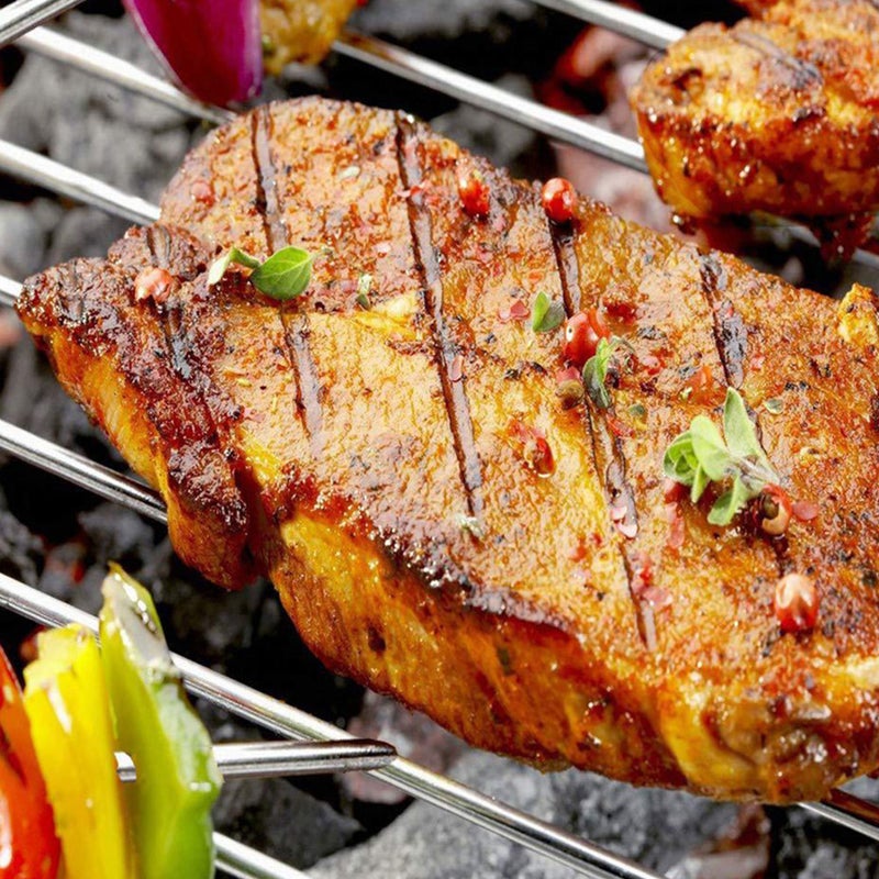 20Pcs Stainless Steel Skewers BBQ Meat Skewers Kitchen Barbecue Skewers Reusable Barbecue Sticks - Image 3