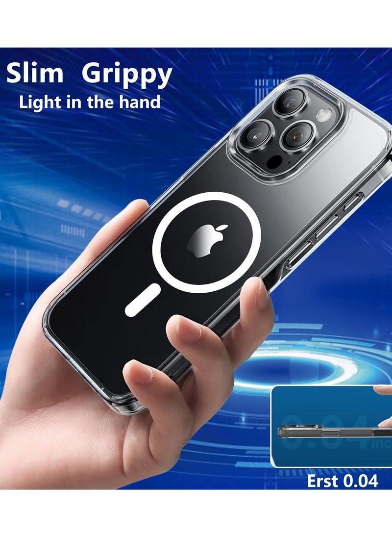 BORTONY iPhone 16 Pro Max Case Cover Transparent Magnetic Case Support Wireless Charging Slim Shockproof Protective Case for iPhone 16 Pro Max 6.9 inch - Image 5