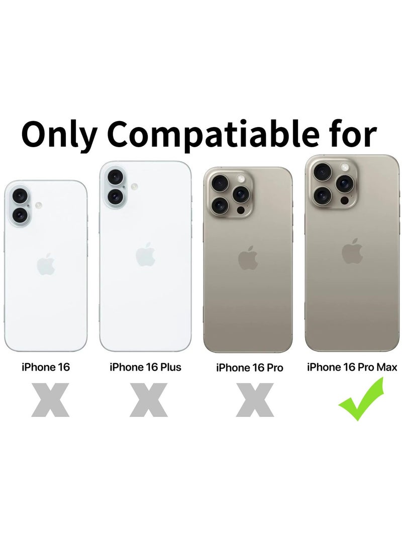 BORTONY iPhone 16 Pro Max Case Cover Transparent Magnetic Case Support Wireless Charging Slim Shockproof Protective Case for iPhone 16 Pro Max 6.9 inch - Image 2