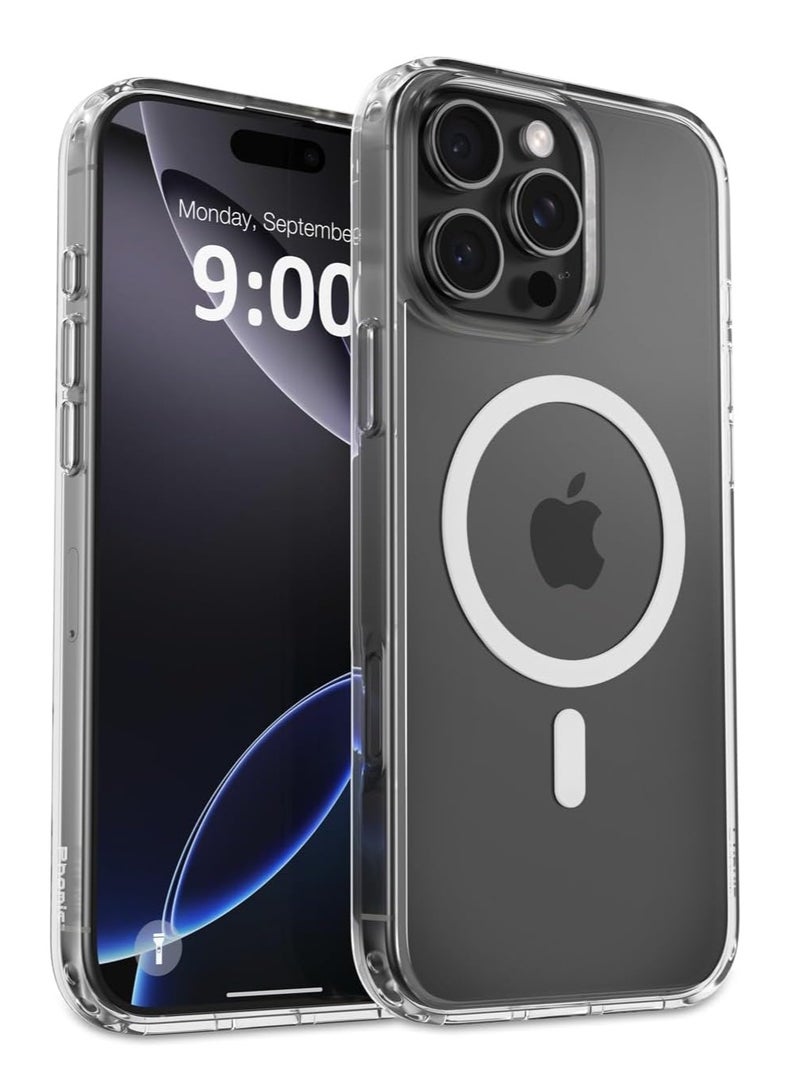 BORTONY iPhone 16 Pro Max Case Cover Transparent Magnetic Case Support Wireless Charging Slim Shockproof Protective Case for iPhone 16 Pro Max 6.9 inch - Image 1