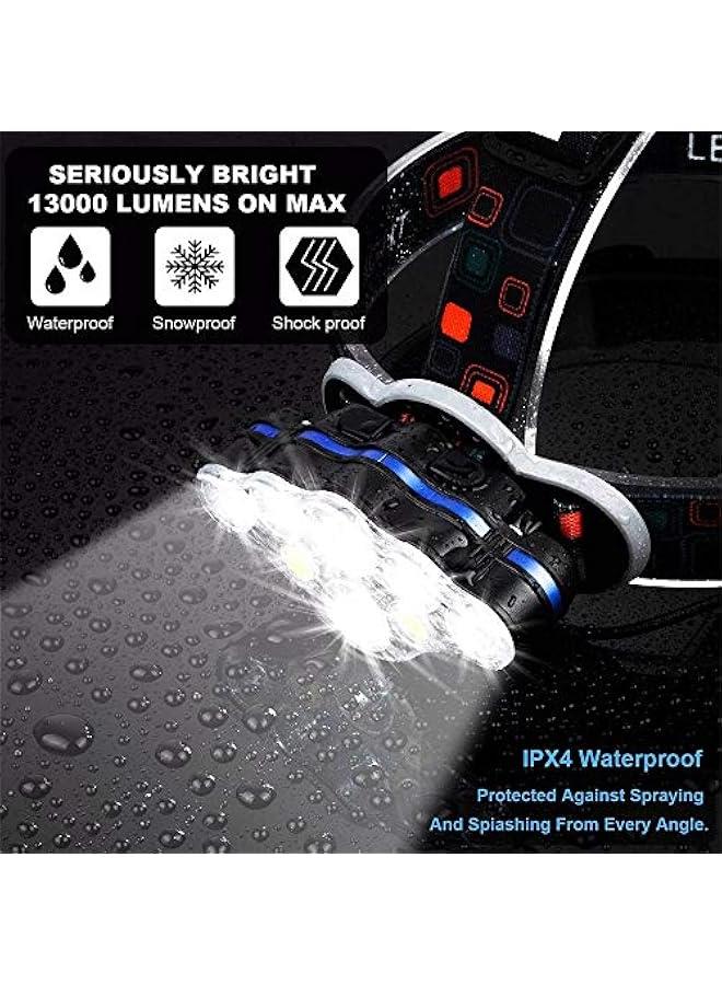 RYNX Portable 8LED Mini Headlamp Working Lamp Waterproof Flashlight Powered By 18650  For Nighttime Headlamp 60000LM LED Headlamp  - Image 2