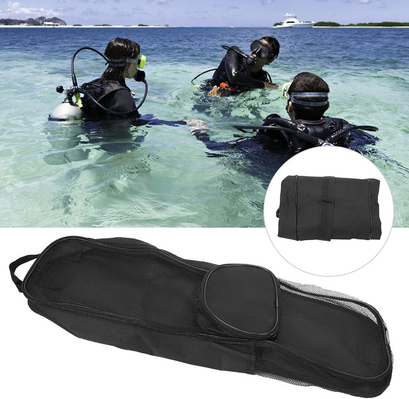 Portable Nylon Diving Mesh Backpack, Snorkeling Shoulders Storage for Fins Flippers, Lightweight Mesh with Nylon Material, Gear - Image 3