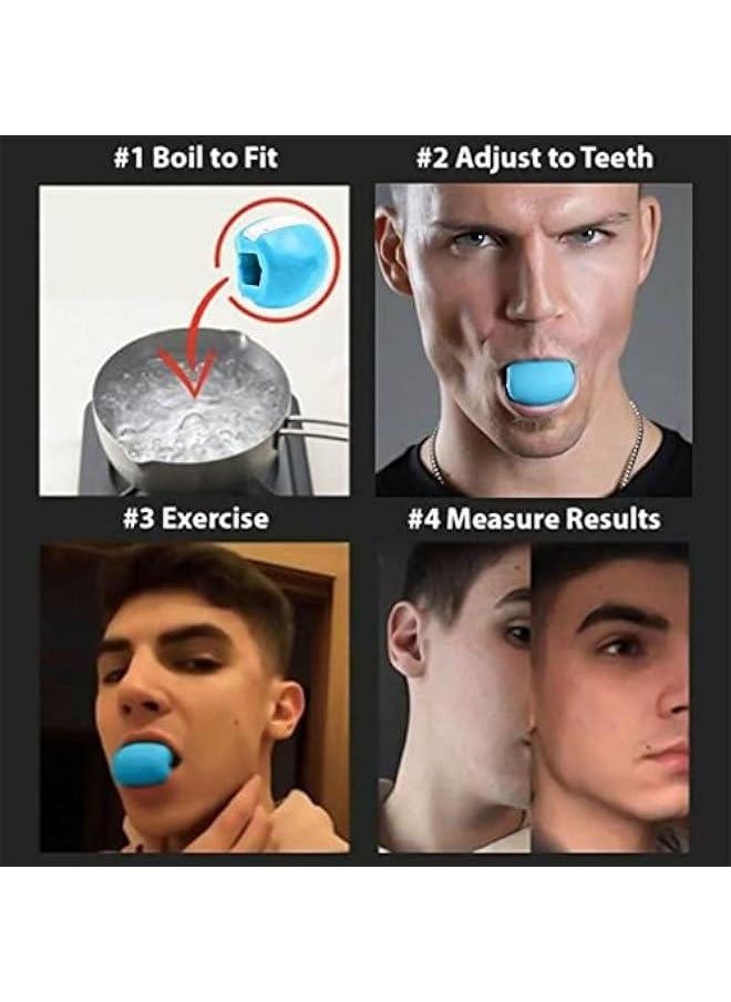 Jawline Exerciser, Define Your Jawline, Neck and Face, Look Younger and Healthier, Helps Reduce Stress and Cravings, Facial Exerciser Jaw Exerciser for Men & Women (Black)