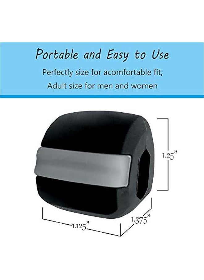Jawline Exerciser, Define Your Jawline, Neck and Face, Look Younger and Healthier, Helps Reduce Stress and Cravings, Facial Exerciser Jaw Exerciser for Men & Women (Black)