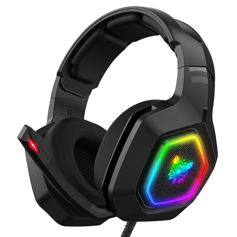 ONIKUMA K10 Head-mounted RGB Gaming Headset with 50mm Driver Unit High Sensitive Adjustable Microphone Wide Compatibility - Image 1