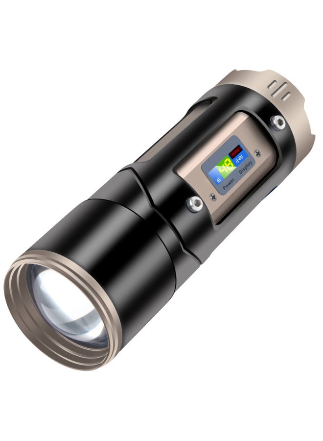Blue Light Fishing Lamp Four Light Source Night Fishing Lamp Strong Light Charging Zoom Long-range LED Life Waterproof Field Fishing Lamp-Color:Super Bright Four Light Source [three Leg Bracket] Set - Image 5