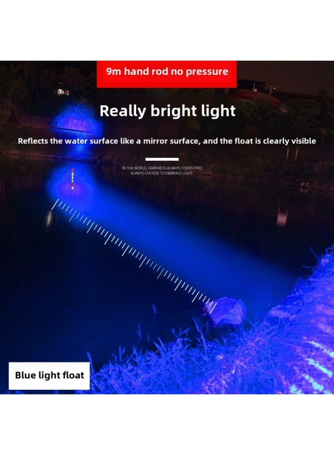 Blue Light Fishing Lamp Four Light Source Night Fishing Lamp Strong Light Charging Zoom Long-range LED Life Waterproof Field Fishing Lamp-Color:Super Bright Four Light Source [three Leg Bracket] Set - Image 3
