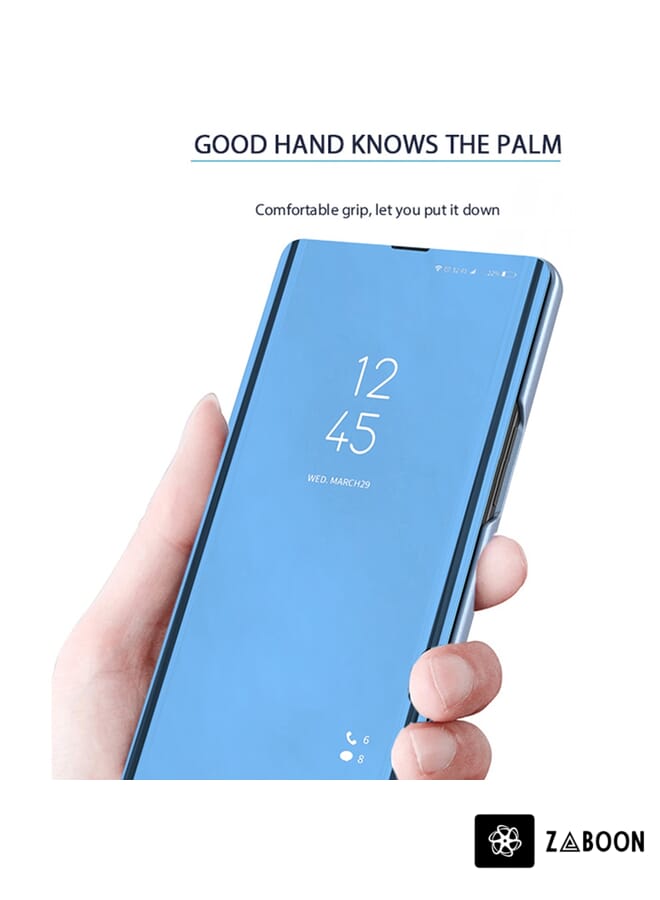 Zaboon Protective Case Cover For Honor 70 Plated Mirror Horizontal Flip Leather  with Holder - Image 2