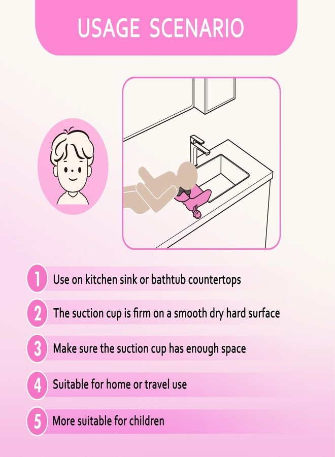 Nolasalon Portable Shampoo Basin for Kids, Baby, Children,Tear Free Hair Washing Basin Tray at Home (Pink) - Image 2