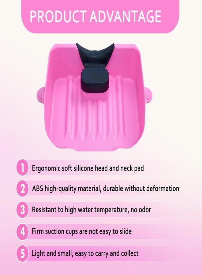 Nolasalon Portable Shampoo Basin for Kids, Baby, Children,Tear Free Hair Washing Basin Tray at Home (Pink) - Image 3