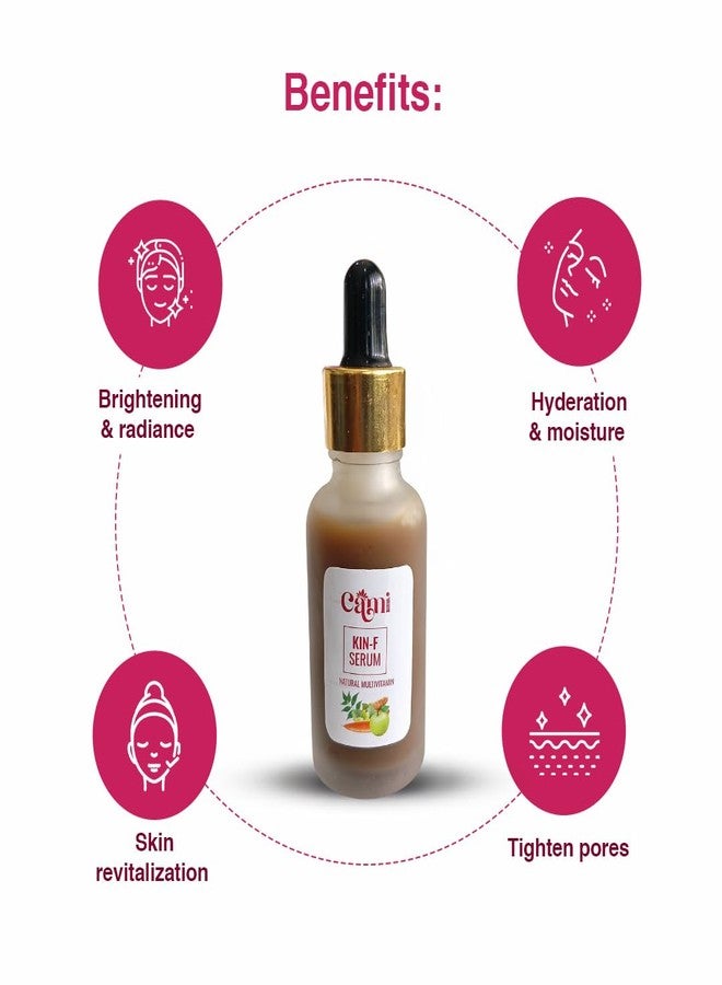 كا-مي سيروم كامي كين-إف الطبيعي متعدد الفيتامينات، 30 مل، مع حمض الهيالورونيك، تركيبة لتفتيح وترطيب البشرة - Image 4