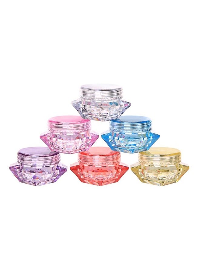 Wowlife 60Pcs 5 Gram/5 ML Cosmetic Sample Empty Container Diamond Plastic Jars for Cream, Eye Shadow, Nails, Powder, Jewelry, Lip balms, Toners - Image 1
