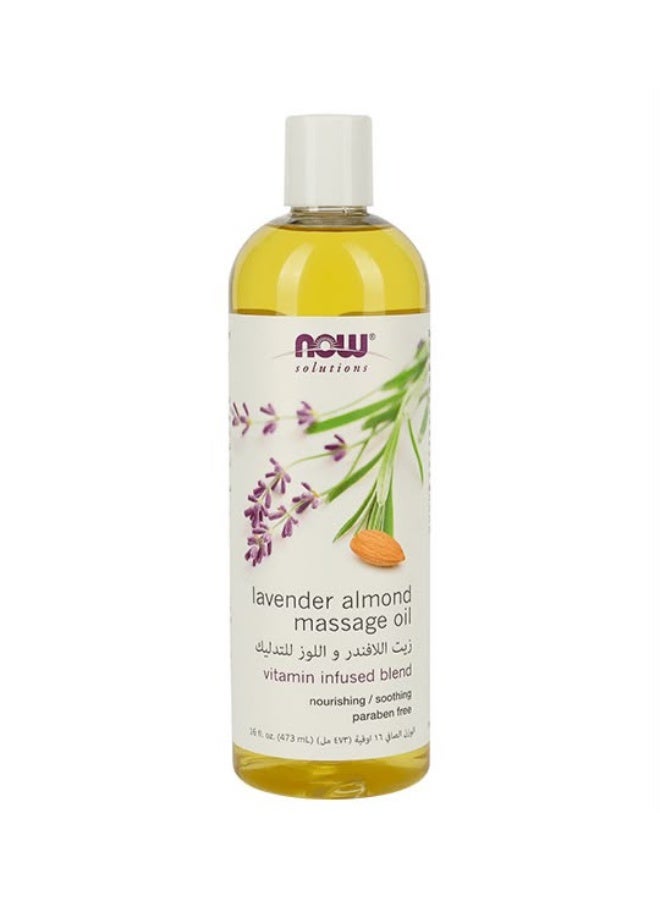 now Almond and Lavender Massage Oil 473ml - Image 1