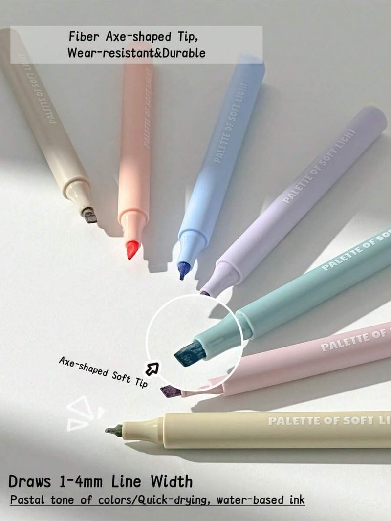 Shein 8/16-Piece Soft Tip Highlighter Pens, Chisel Tip Markers for Highlighting, Note-Taking, Journaling, Doodling, Study, Office Work, DIY Crafts - Image 3