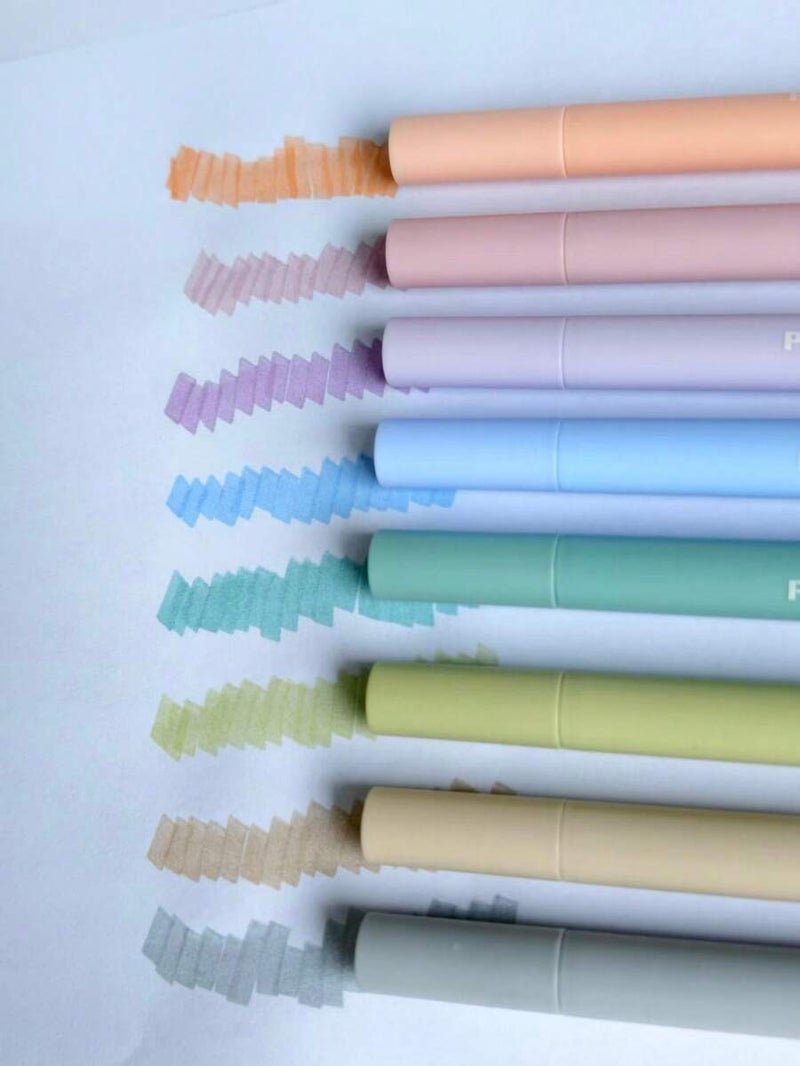 Shein 8/16-Piece Soft Tip Highlighter Pens, Chisel Tip Markers for Highlighting, Note-Taking, Journaling, Doodling, Study, Office Work, DIY Crafts - Image 4