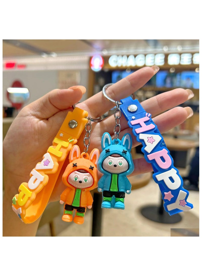 Generic (2 pcs) Labobo Keychain - Cute Cartoon Keychain - 3D - Unique Pendant - Rubber Toys - Backpack Hanger - Bag Decoration - Birthday Gifts - Colors Unspecified - Image 2