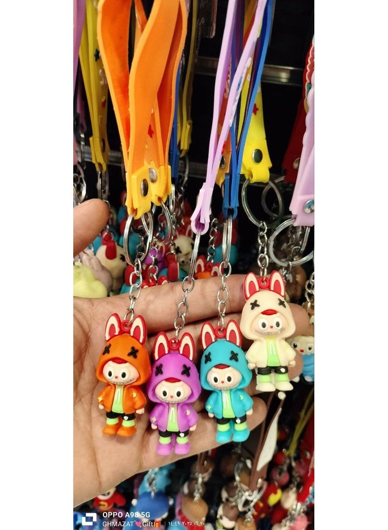 Generic (2 pcs) Labobo Keychain - Cute Cartoon Keychain - 3D - Unique Pendant - Rubber Toys - Backpack Hanger - Bag Decoration - Birthday Gifts - Colors Unspecified - Image 5