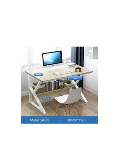 CityRiya-Long Computer Desk Home Office Desk Study Writing Table with Storage Shelf Modern Simple Style Laptop Table for Student Teens Adults( chair not included)  - Image 4