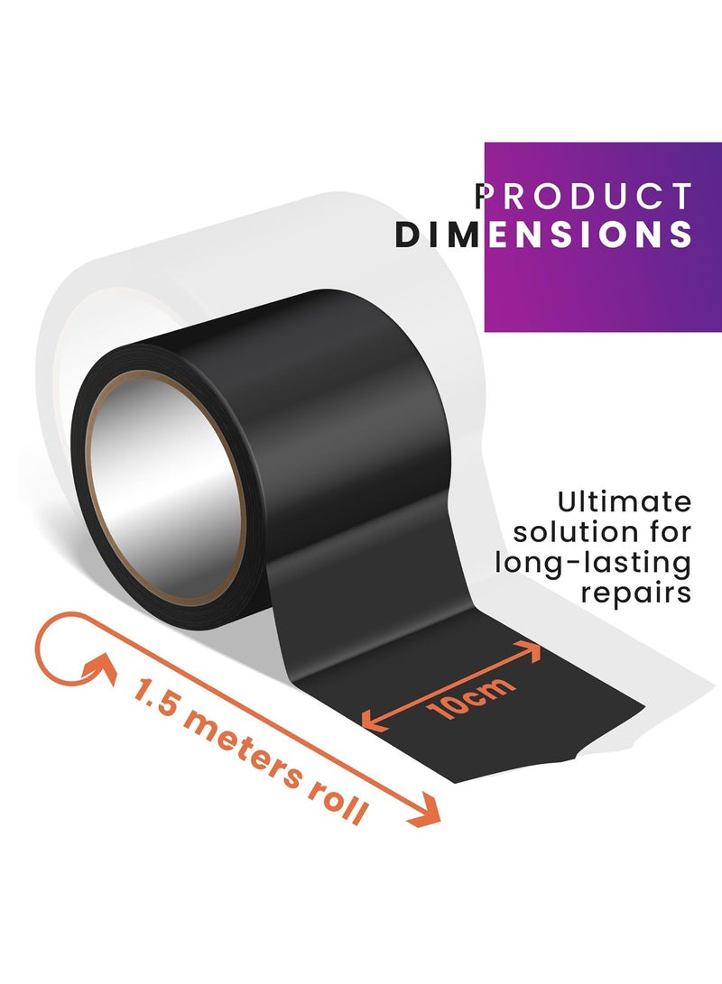 Generic Extremely Strong Waterproof Adhesive Tape, Outdoor and Indoor  Roof Repair Tape 10 cm  1.5 m UV  Duct Tape Self Welding Tape Black  - Image 5