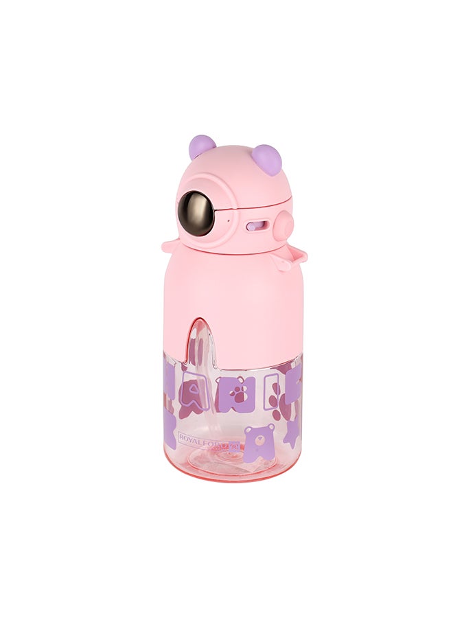 Royalford 780ml Kid's Water Bottle RF12405 with Straw and Push Button Lid for Kids and Toddlers 100% Food-Grade, Non-Toxic, Odorless with Durable and Leak-Proof Polymer and Silicone Construction Multicolor 780ml - Image 2