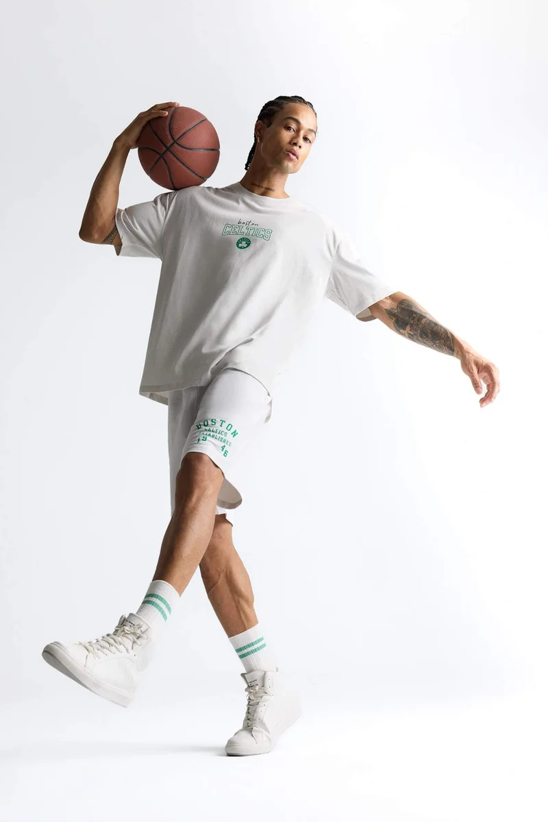 ديفاكتو DeFactoFit NBA Boston Celtics Standard Fit Shorts