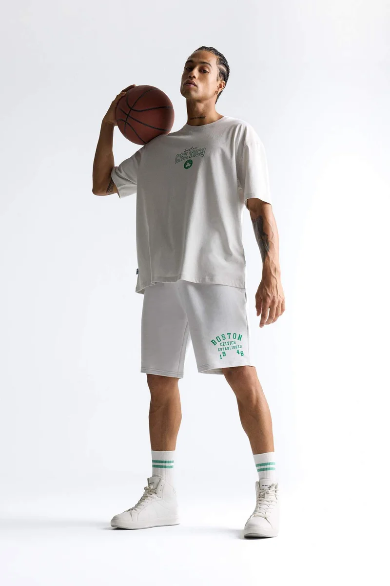 ديفاكتو DeFactoFit NBA Boston Celtics Standard Fit Shorts