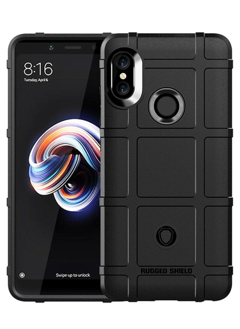 Generic - غطاء حماية Xiaomi Redmi Note 5 / Xiaomi Redmi Note 5 Pro، - غطاء حماية مصقول فائق النحافة مقاوم للصدمات - غطاء حماية مزدوج مضاد للانزلاق - أسود - Image 1