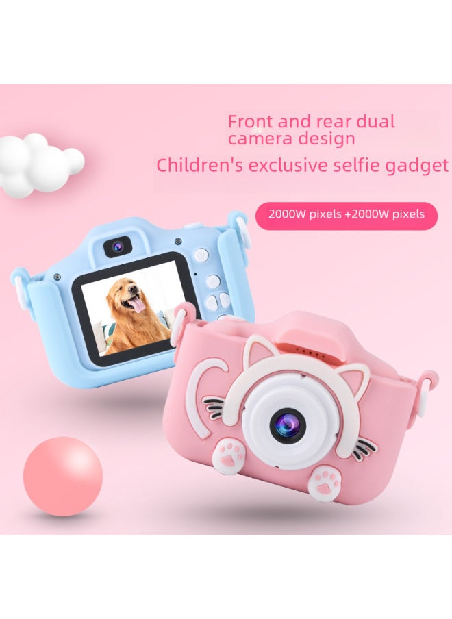 Generic Children's Camera HD SLR Micro Single Digital Camera Student Party Big Head Sticker Video Recorder Camera Toy-Body Color:X200 Single Photograph-HD Cardless Photograph 2000W Pixel-Pink  - Image 3