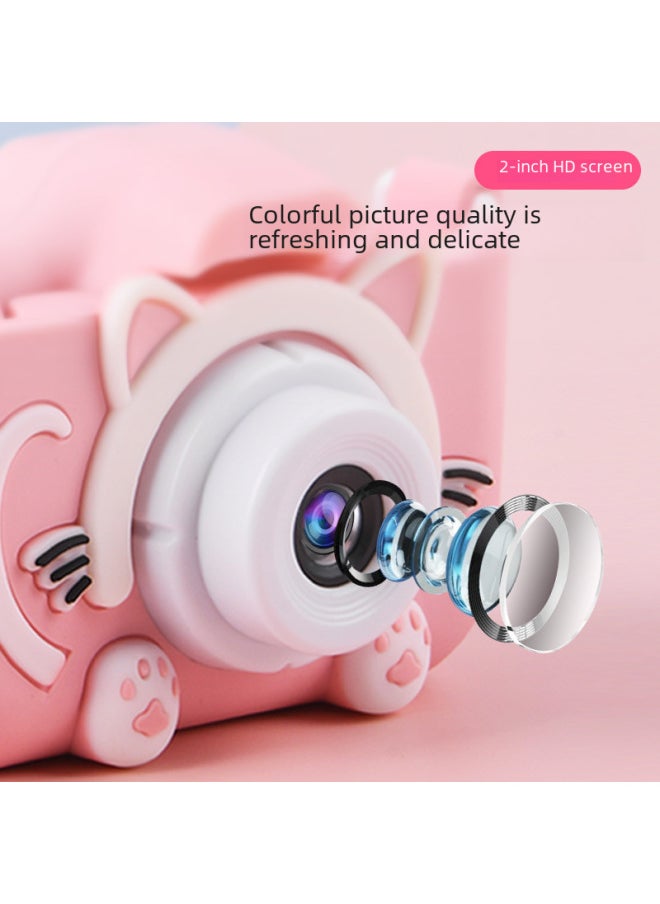 Generic Children's Camera HD SLR Micro Single Digital Camera Student Party Big Head Sticker Video Recorder Camera Toy-Body Color:X200 Single Photograph-HD Cardless Photograph 2000W Pixel-Pink  - Image 4