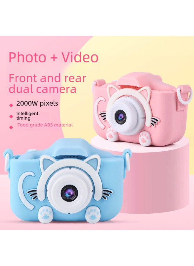 Generic Children's Camera HD SLR Micro Single Digital Camera Student Party Big Head Sticker Video Recorder Camera Toy-Body Color:X200 Single Photograph-HD Cardless Photograph 2000W Pixel-Pink  - Image 2